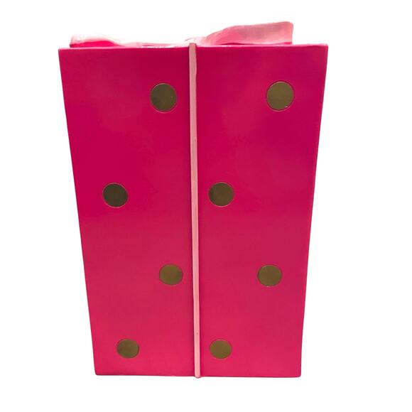 34th & Pine Pink Gold Polka Dot Christmas Present Bow Outdoor Holiday Decor New - Picture 9 of 16